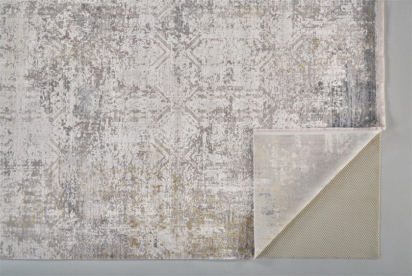 Feizy Cadiz 3892F Rug in Light Gray/Ivory