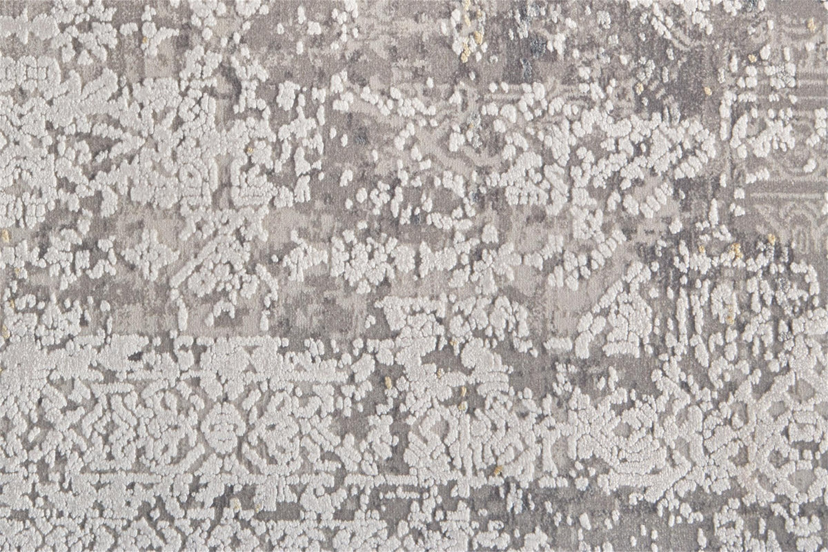 Feizy Cadiz 3892F Rug in Light Gray/Ivory
