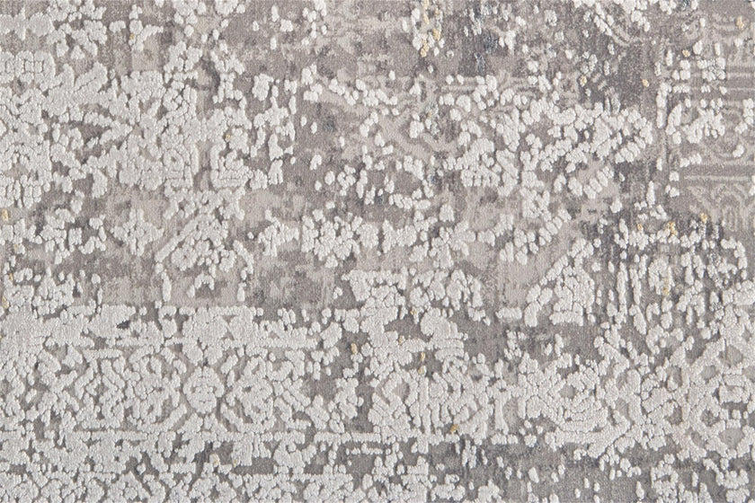 Feizy Cadiz 3892F Rug in Light Gray/Ivory