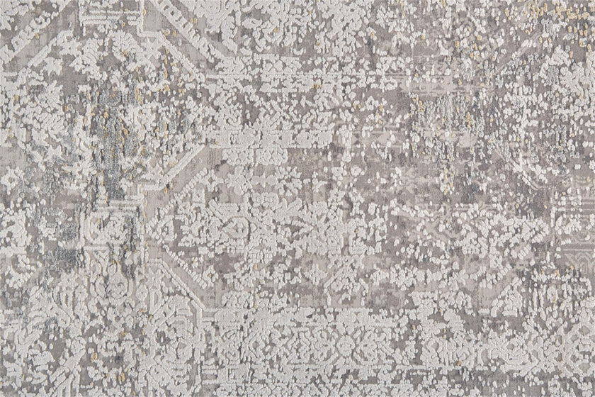 Feizy Cadiz 3892F Rug in Light Gray/Ivory