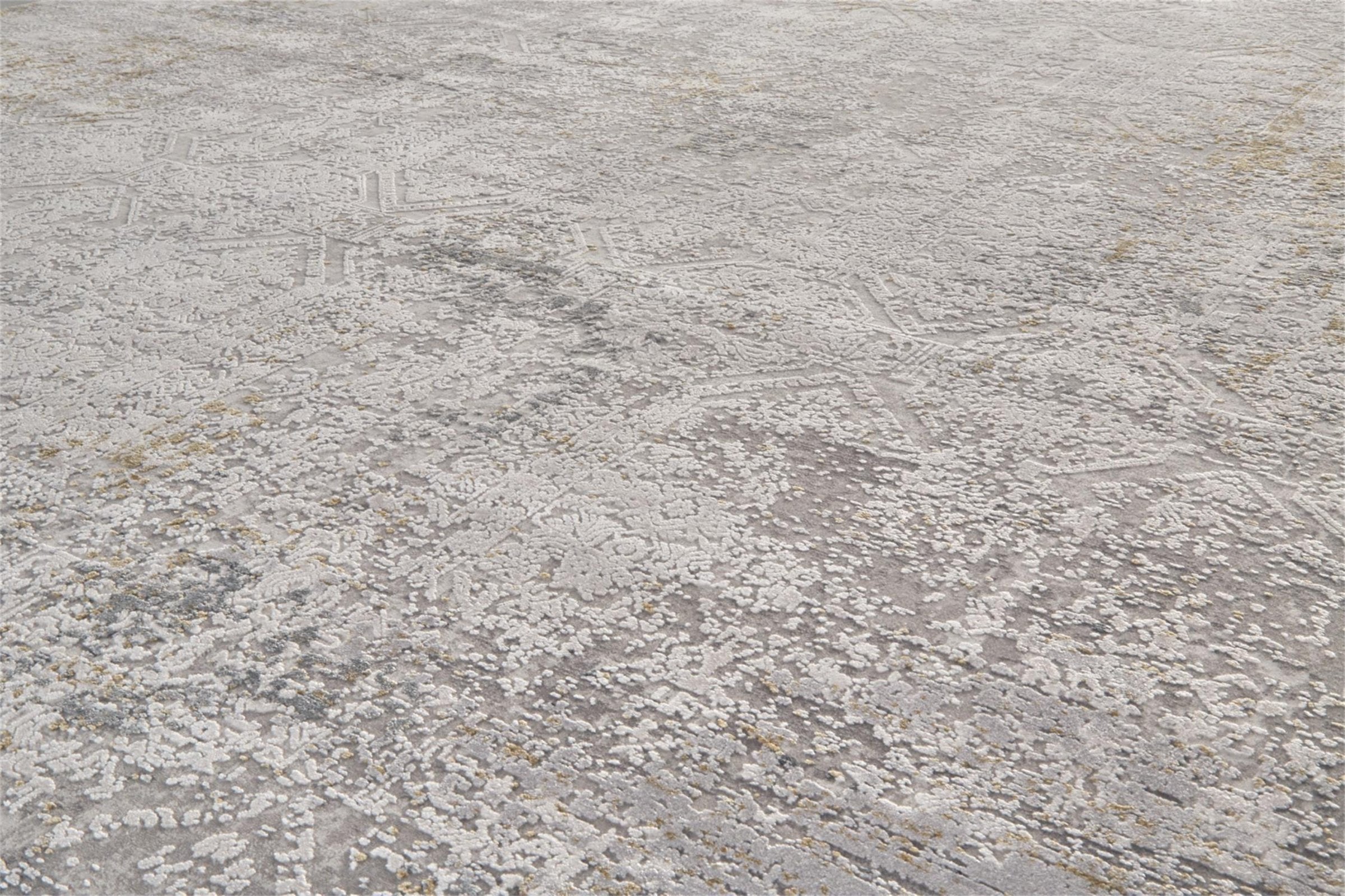 Feizy Cadiz 3892F Rug in Light Gray/Ivory