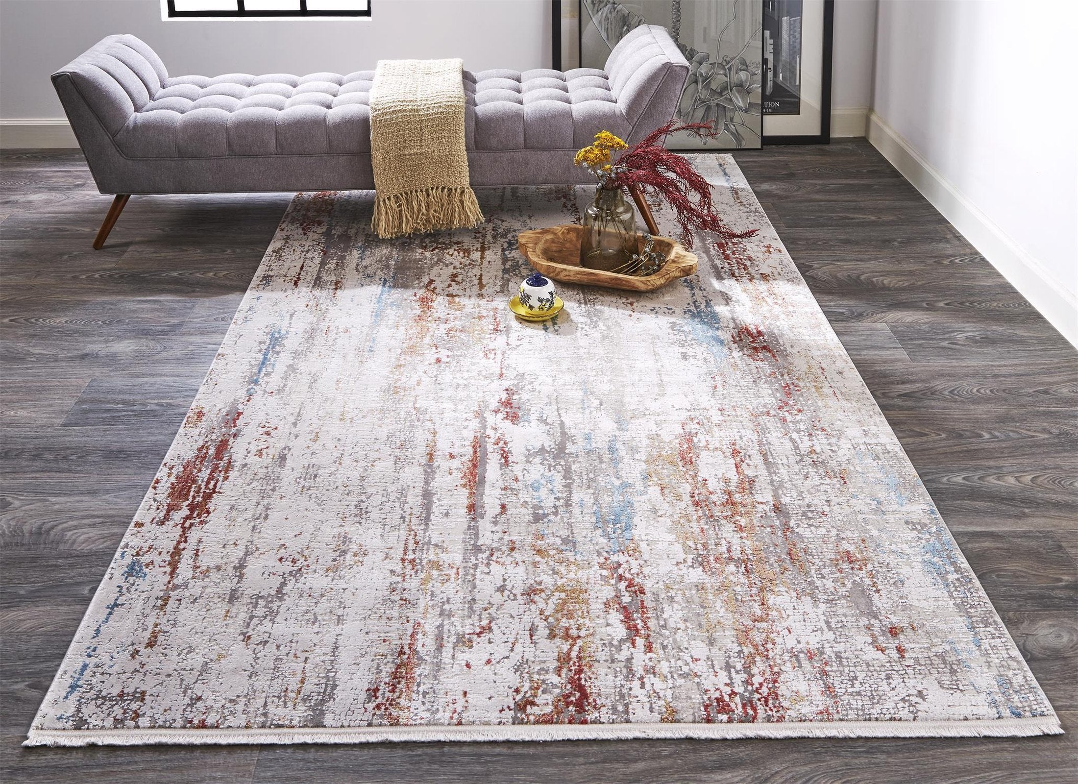 Feizy Cadiz 3903F Rug in Ivory/Multi