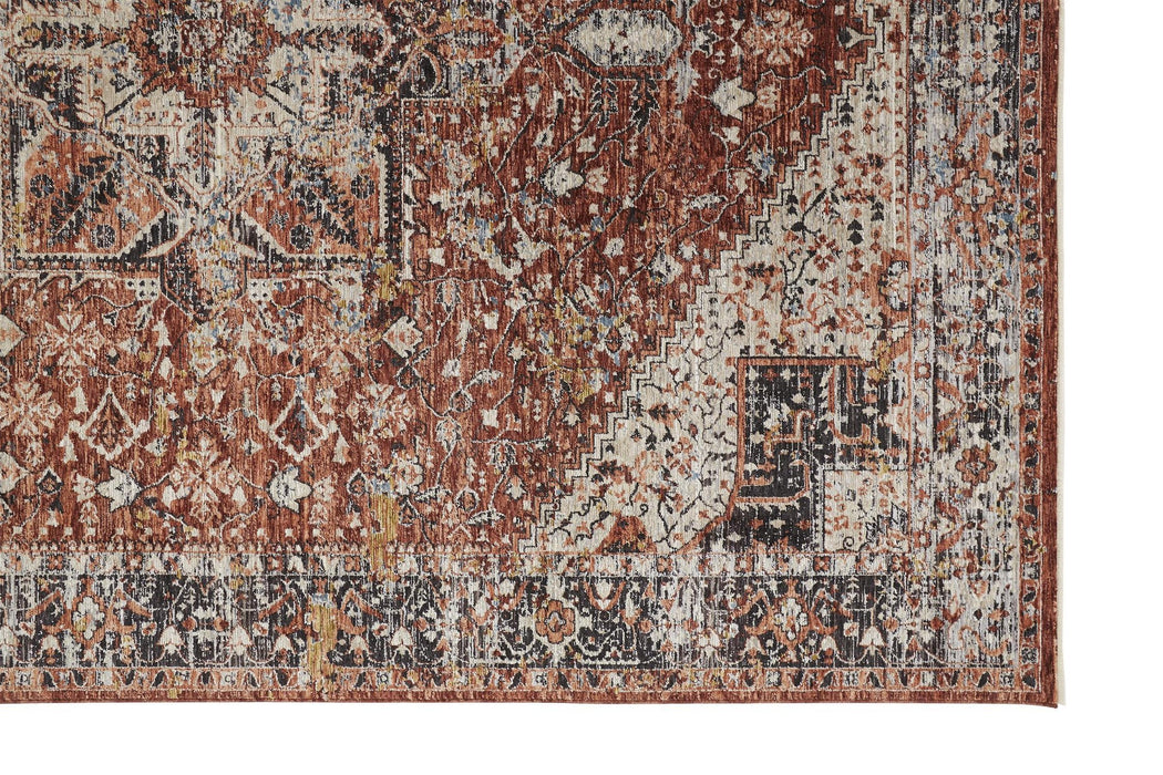 Feizy Caprio 3960F Rug in Rust
