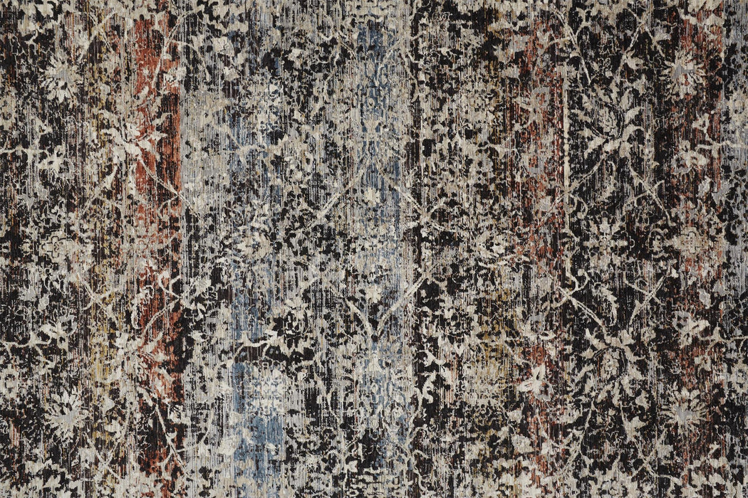 Feizy Caprio 3962F Rug in Blue/Rust