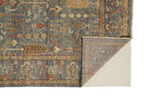 Feizy Carrington 6499F Rug in Blue / Rust