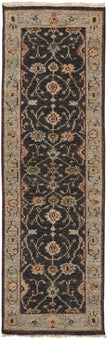 Feizy Carrington 6500F Rug in Black / Gold