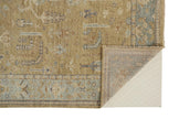 Feizy Carrington 6501F Rug in Gold / Light Blue