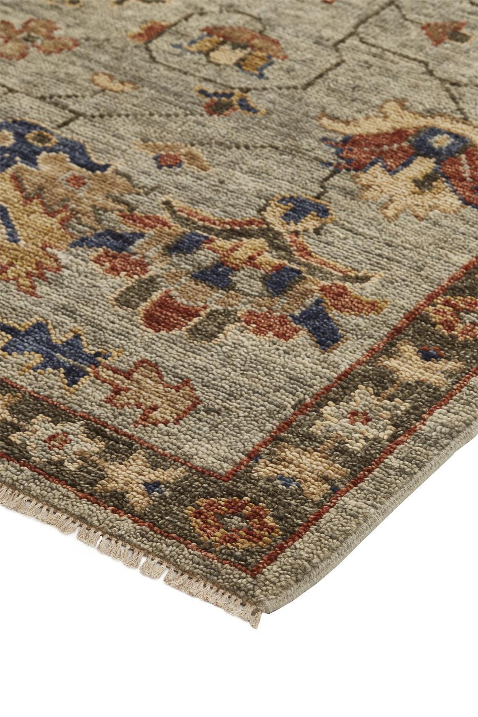 Feizy Carrington 6503F Rug in Gray / Gold