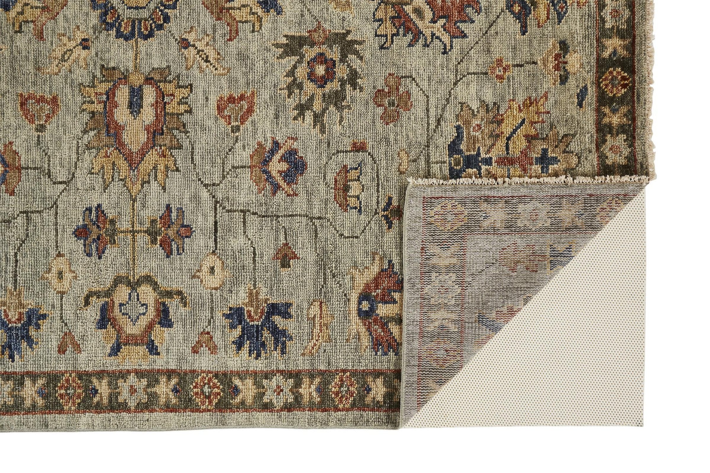 Feizy Carrington 6503F Rug in Gray / Gold