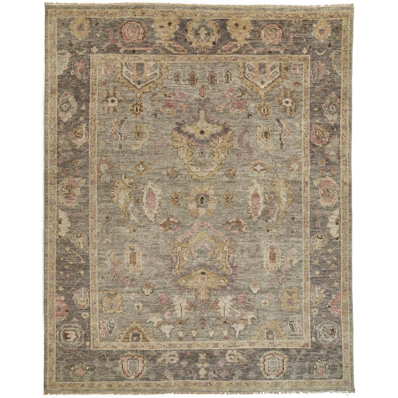 Feizy Carrington 6504F Rug in Gray / Gold