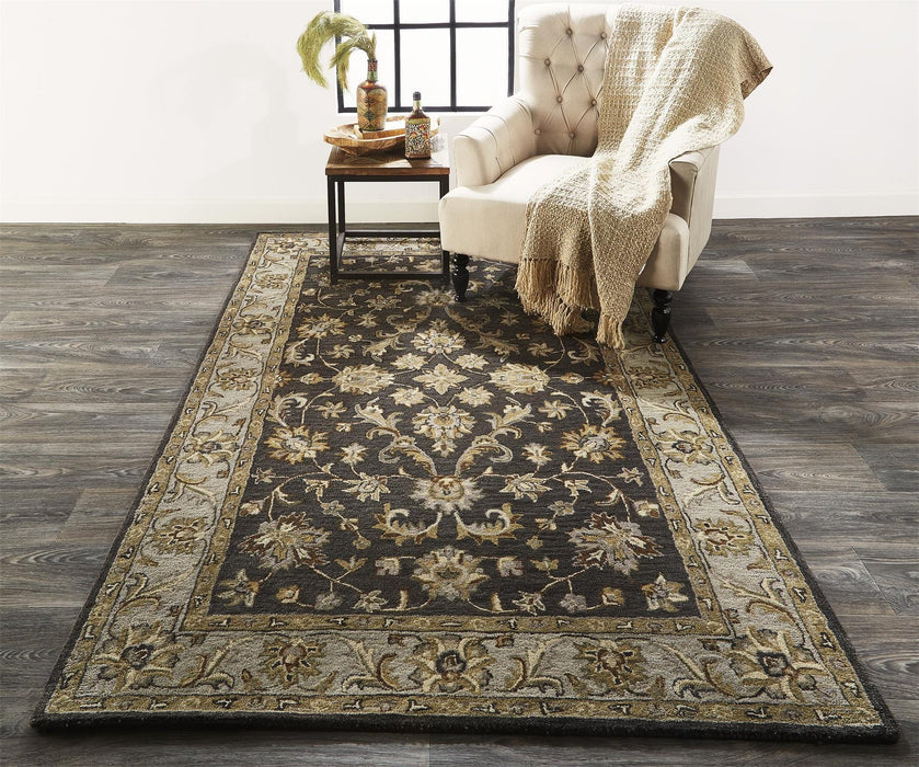 Feizy Eaton 8397F Rug in Charcoal