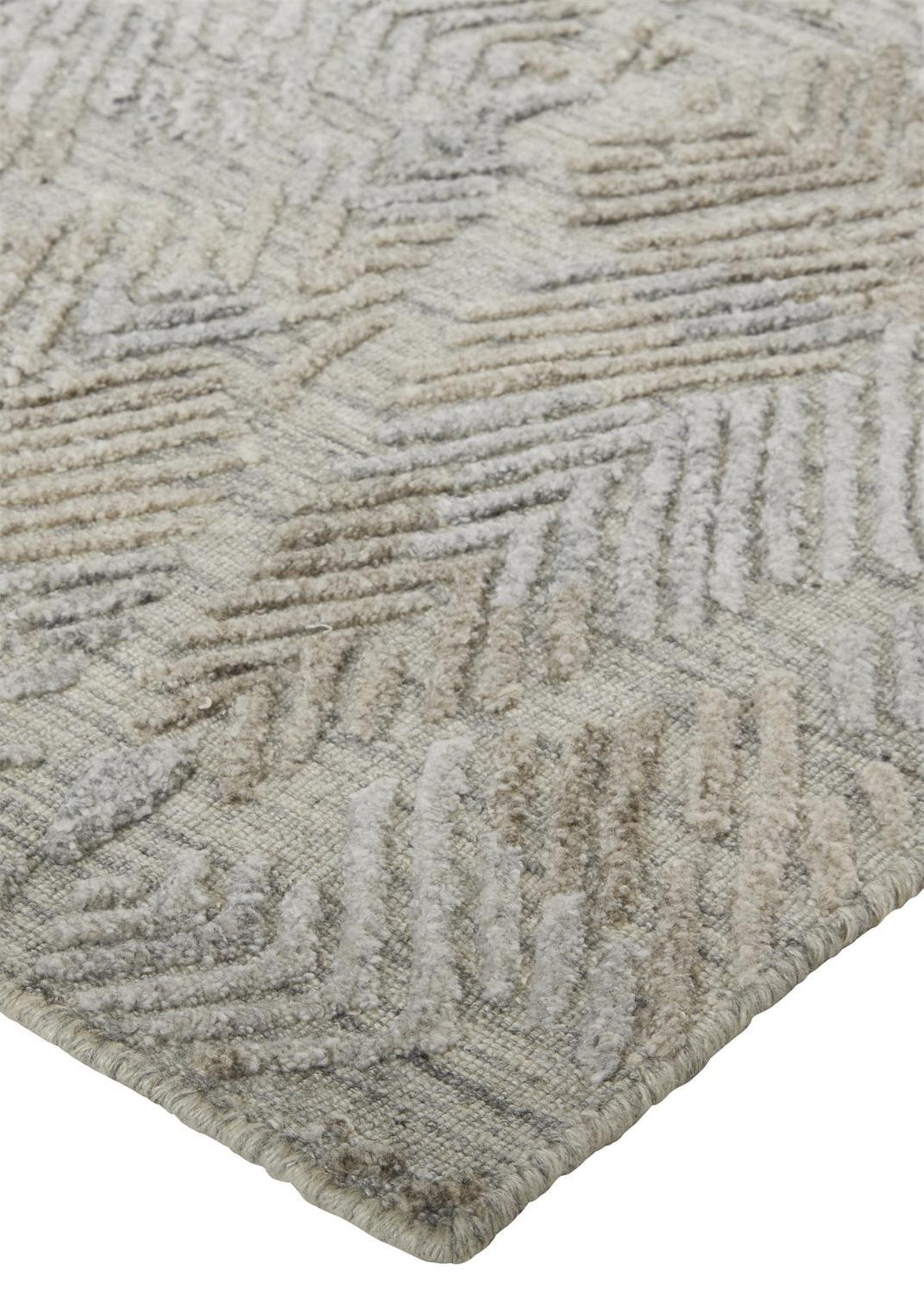 Feizy Elias 6718F Rug in Gray / Taupe