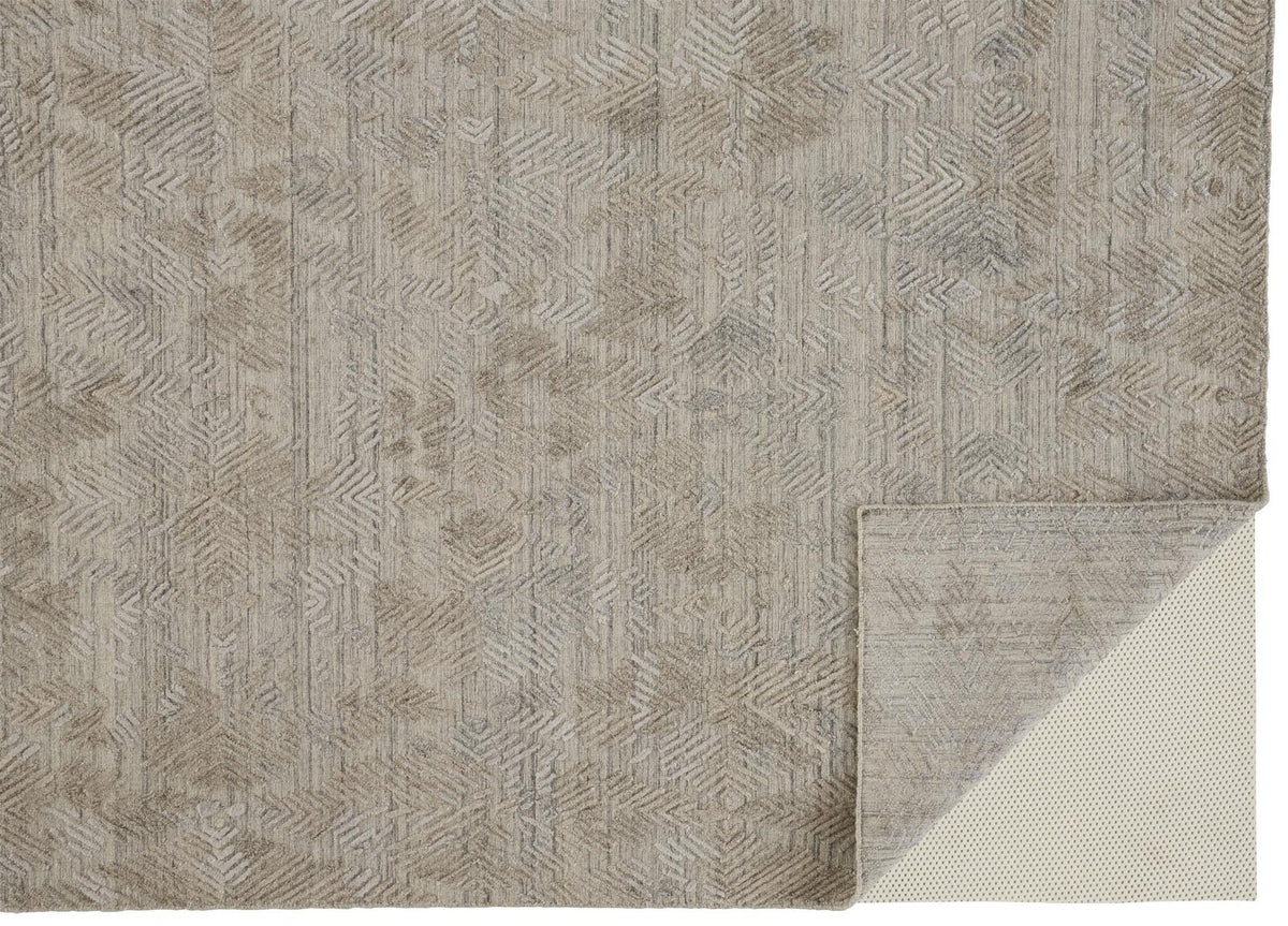 Feizy Elias 6718F Rug in Gray / Taupe