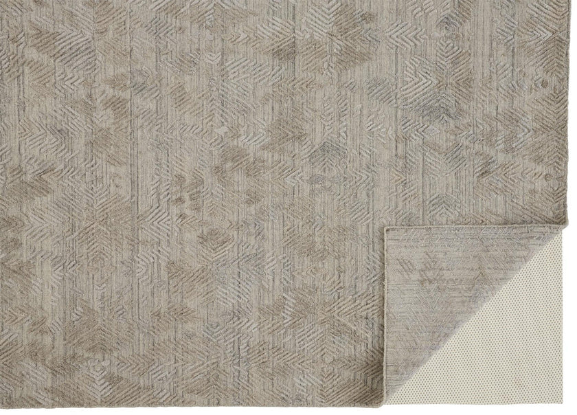 Feizy Elias 6718F Rug in Gray / Taupe