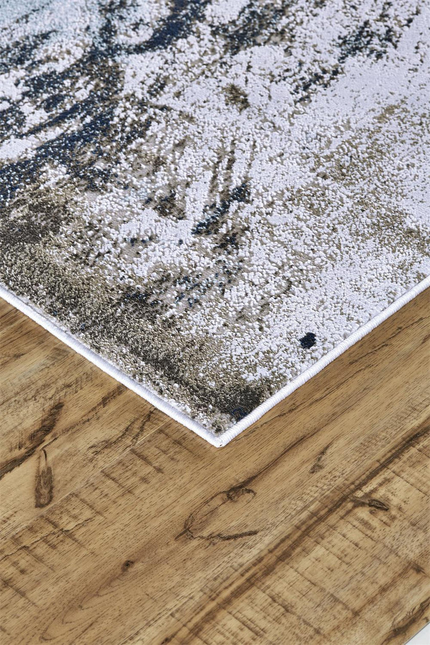 Feizy Gaspar 3833F Rug in White/Gray
