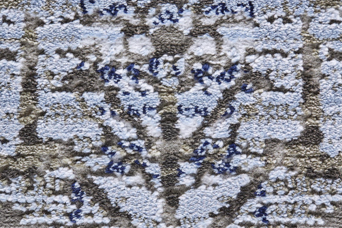 Feizy Gaspar 3834F Rug in Light Blue/Sterling