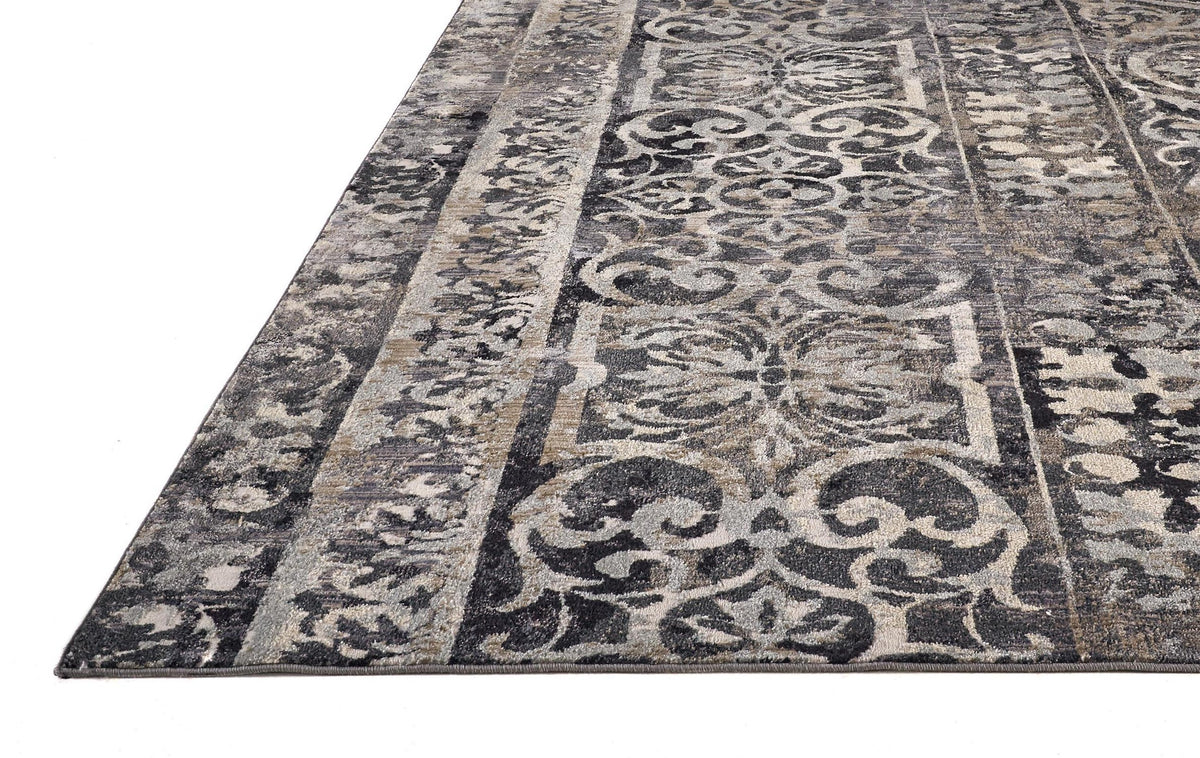 Feizy Kano 3871F Rug in Charcoal/Ivory