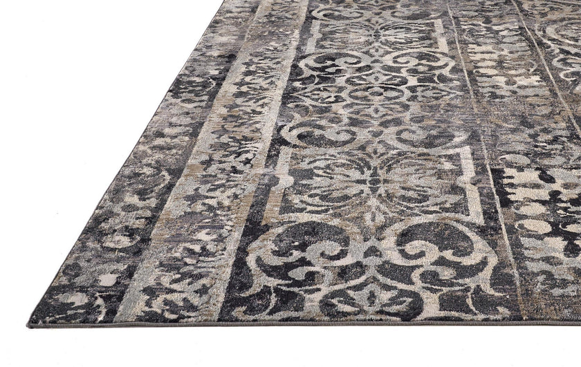 Feizy Kano 3871F Rug in Charcoal/Ivory