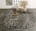 Feizy Kano 3871F Rug in Charcoal/Ivory