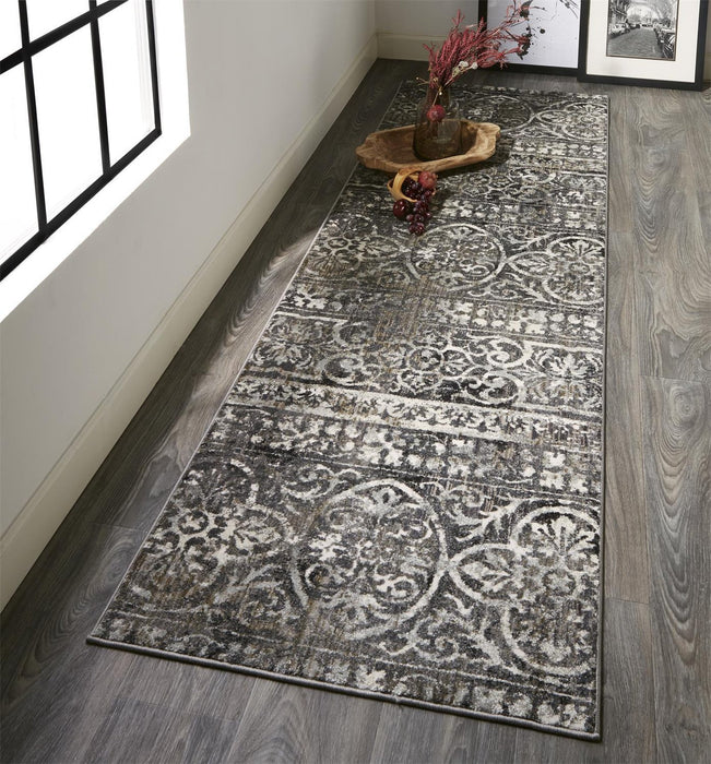 Feizy Kano 3871F Rug in Charcoal/Ivory