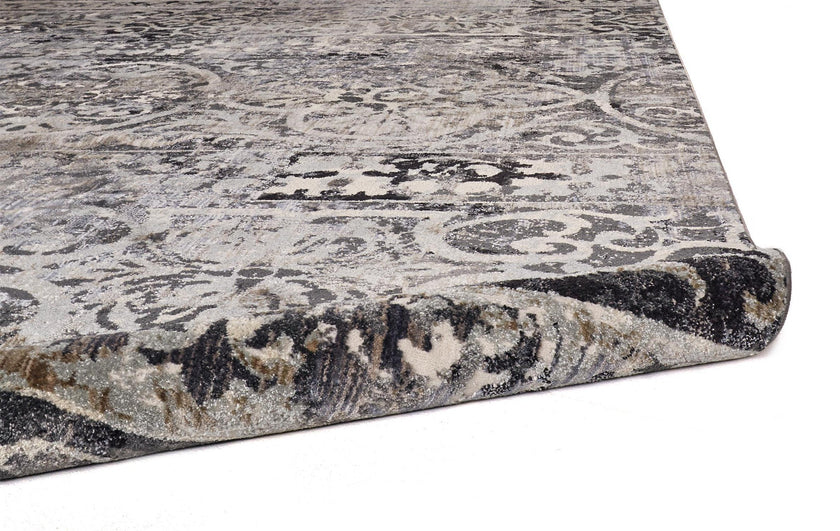 Feizy Kano 3871F Rug in Charcoal/Ivory