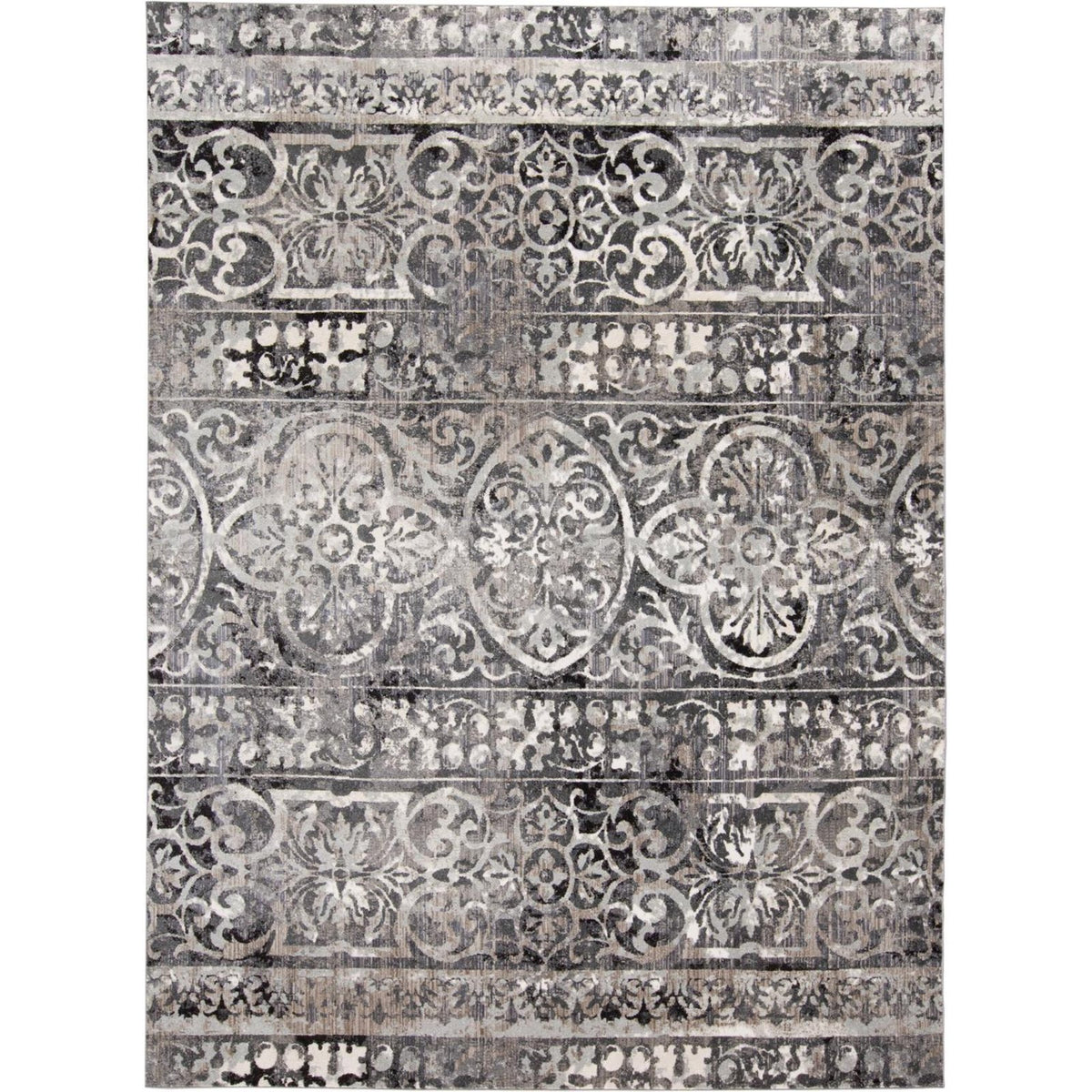 Feizy Kano 3871F Rug in Charcoal/Ivory