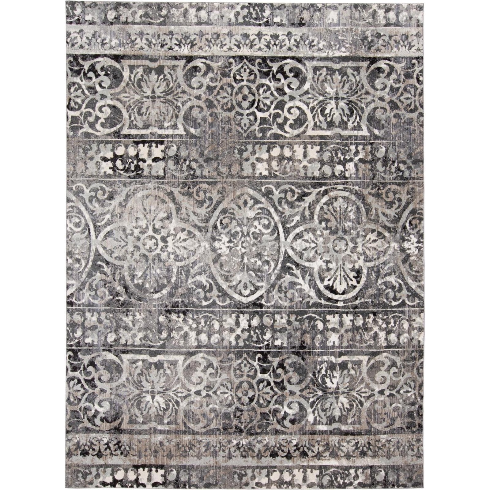 Feizy Kano 3871F Rug in Charcoal/Ivory