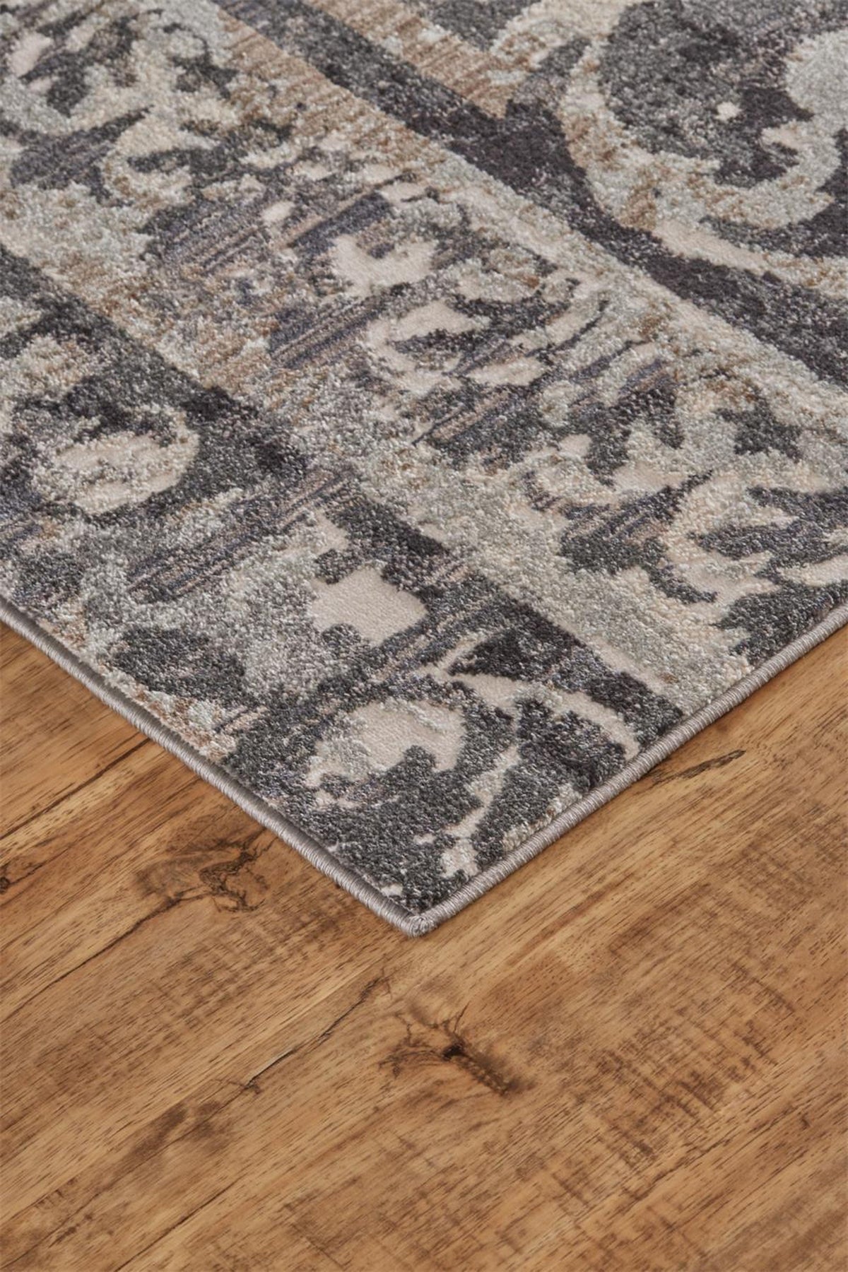 Feizy Kano 3871F Rug in Charcoal/Ivory