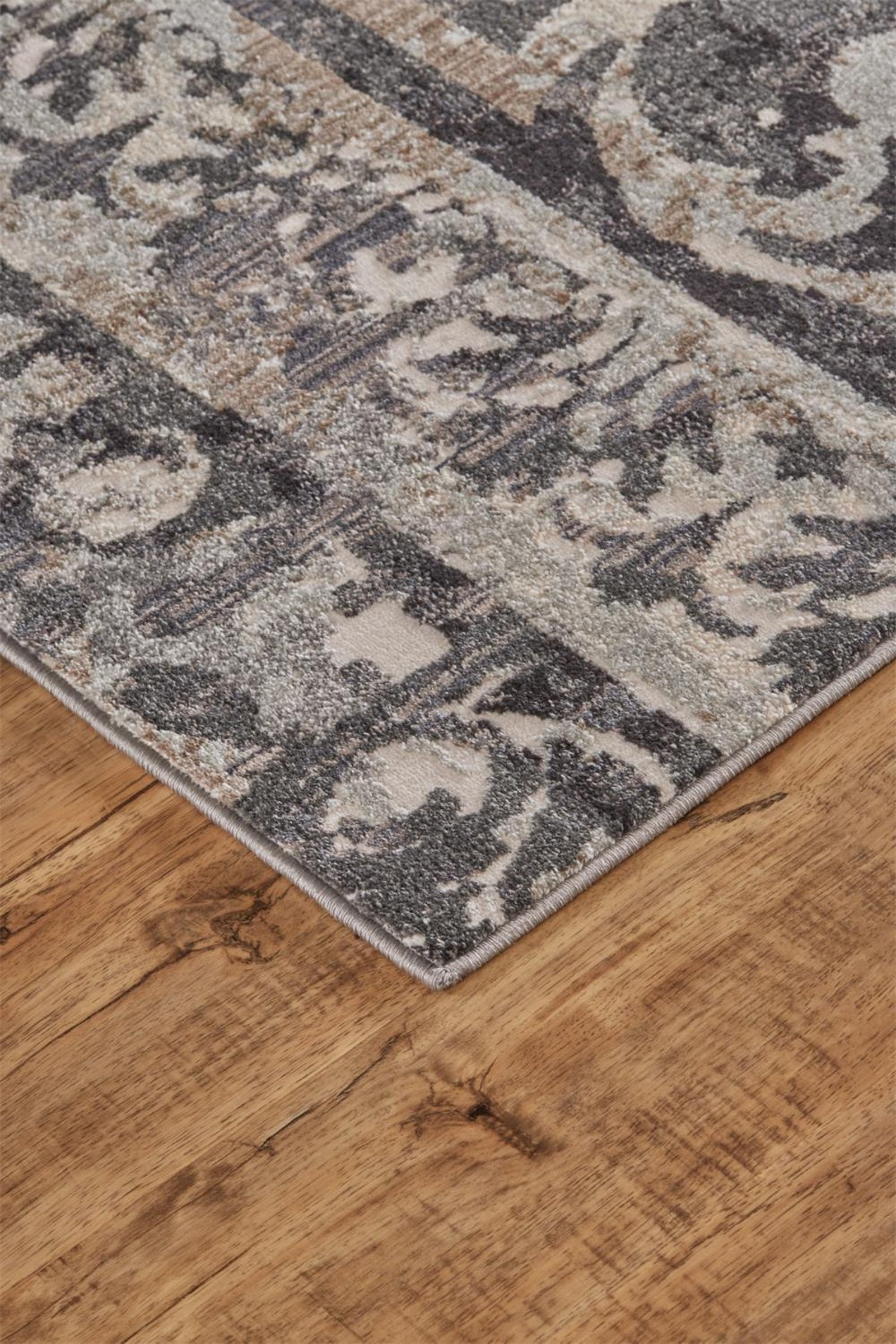 Feizy Kano 3871F Rug in Charcoal/Ivory