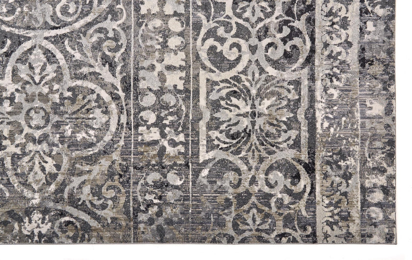 Feizy Kano 3871F Rug in Charcoal/Ivory