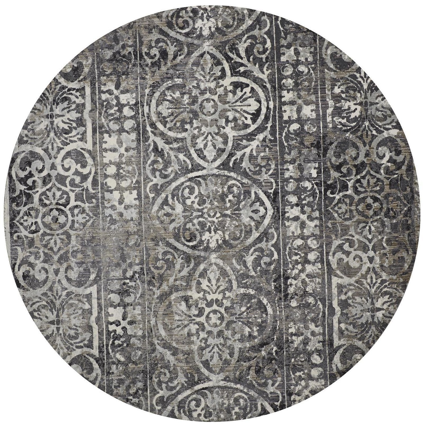 Feizy Kano 3871F Rug in Charcoal/Ivory