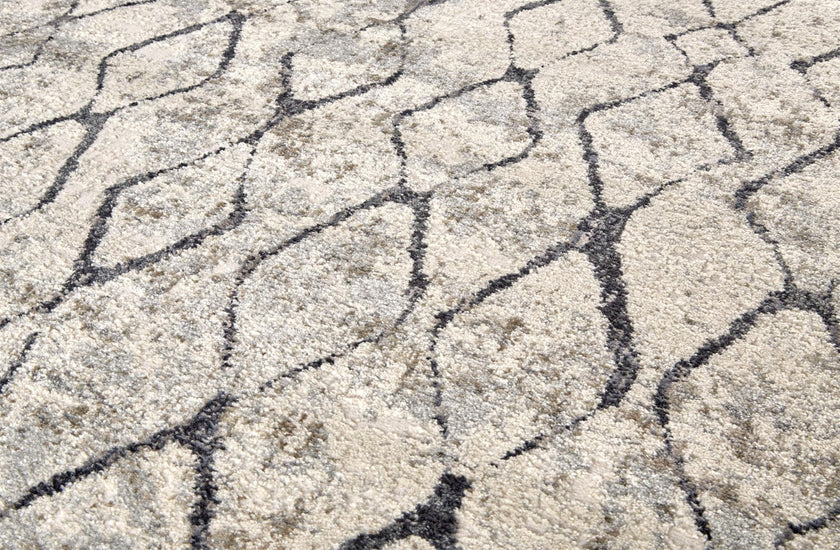 Feizy Kano 3872F Rug in Sand/Charcoal