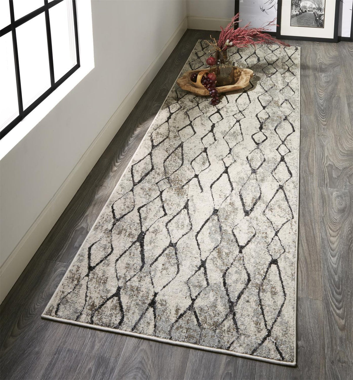 Feizy Kano 3872F Rug in Sand/Charcoal