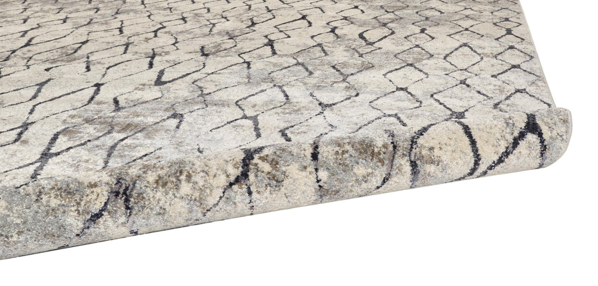 Feizy Kano 3872F Rug in Sand/Charcoal