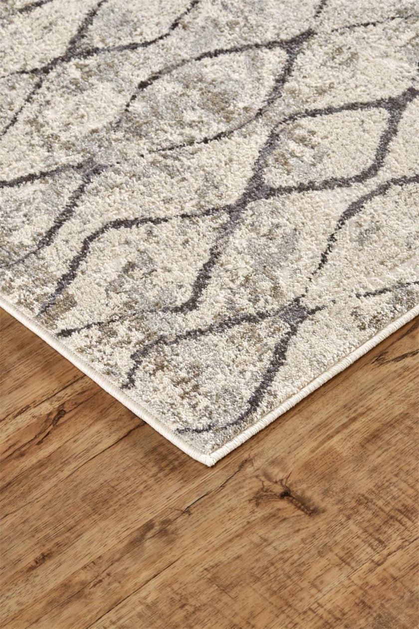 Feizy Kano 3872F Rug in Sand/Charcoal
