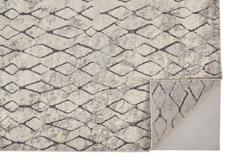 Feizy Kano 3872F Rug in Sand/Charcoal
