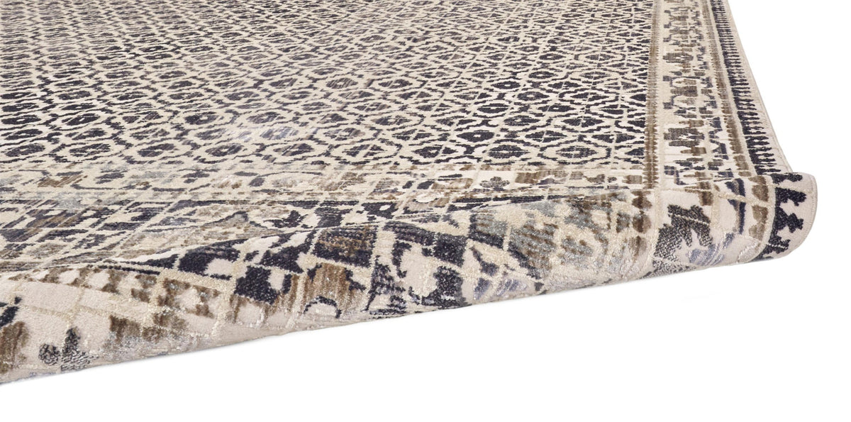 Feizy Kano 3874F Rug in Gray/Ivory
