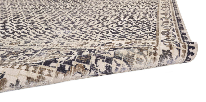 Feizy Kano 3874F Rug in Gray/Ivory