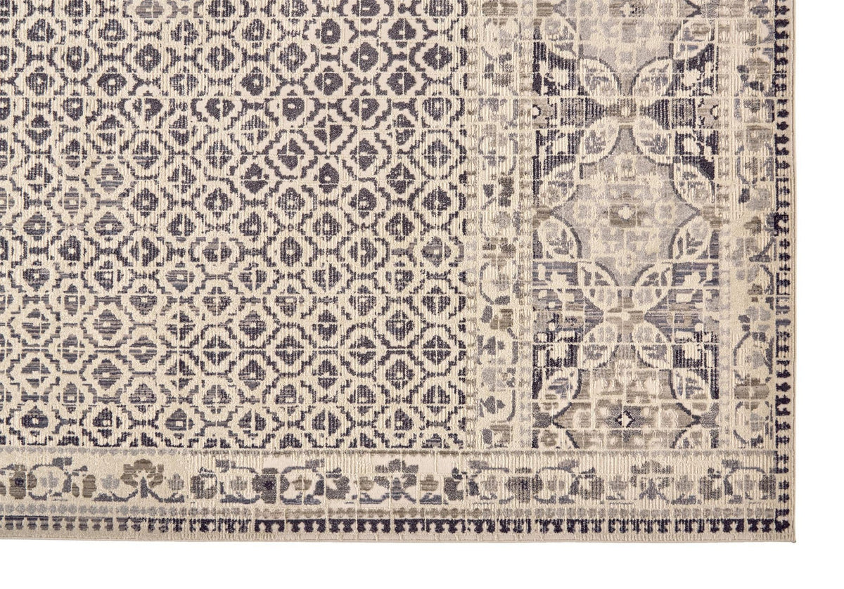 Feizy Kano 3874F Rug in Gray/Ivory