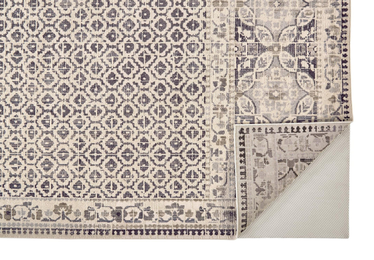 Feizy Kano 3874F Rug in Gray/Ivory