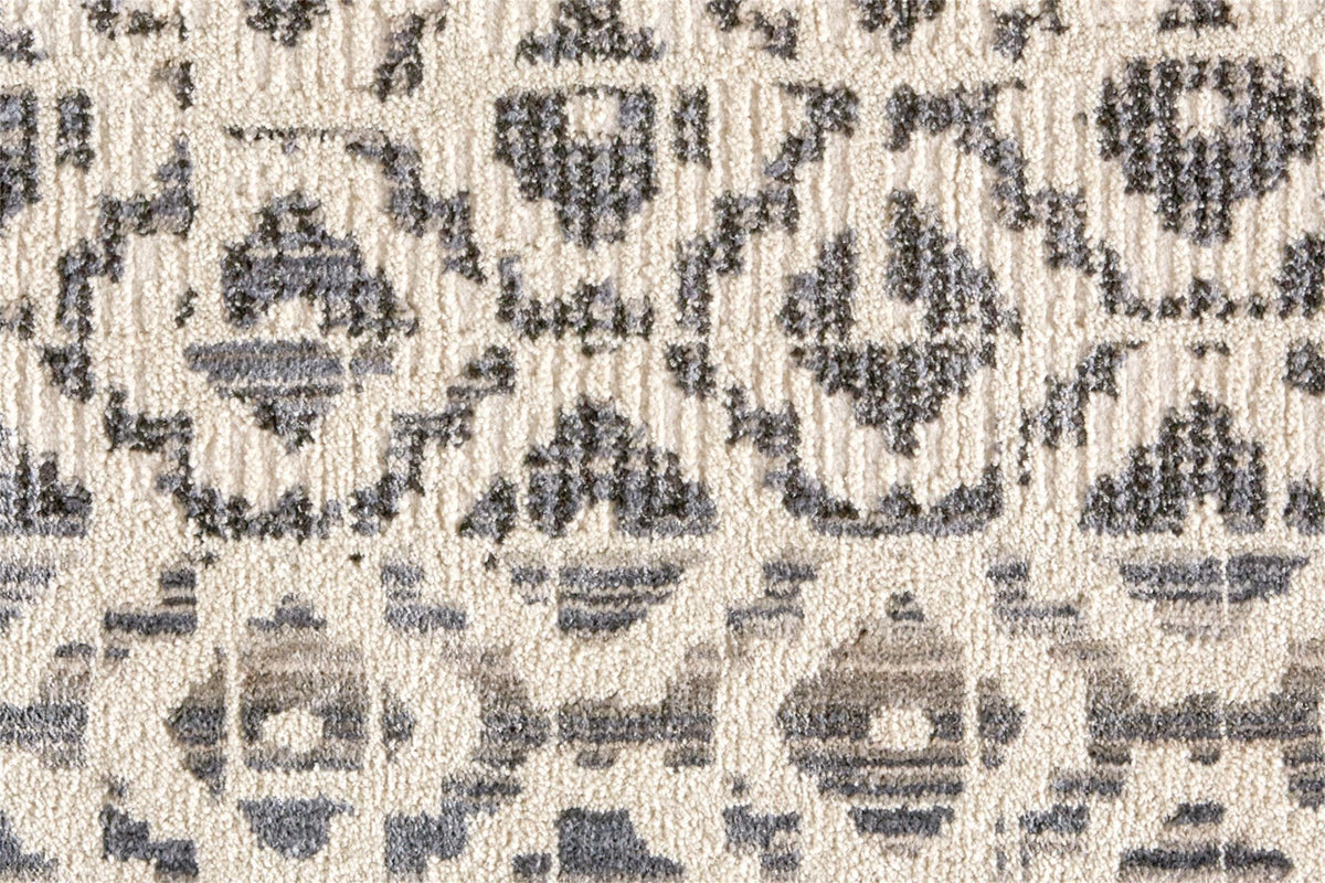 Feizy Kano 3874F Rug in Gray/Ivory