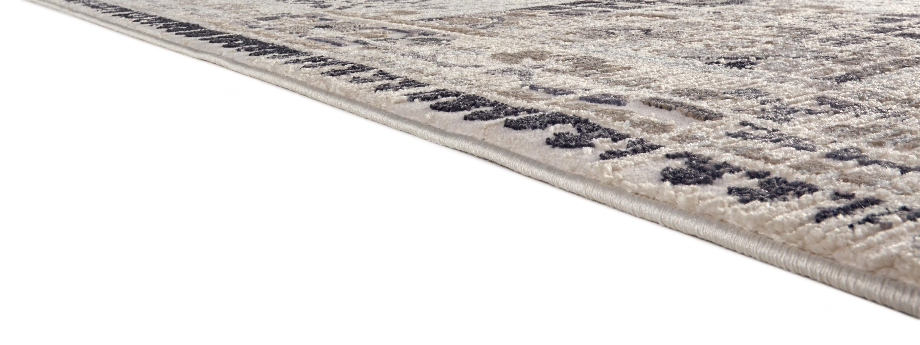 Feizy Kano 3874F Rug in Gray/Ivory