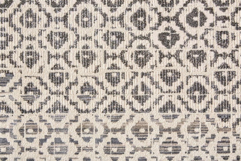 Feizy Kano 3874F Rug in Gray/Ivory