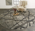 Feizy Kano 3877F Rug in Charcoal/Gray