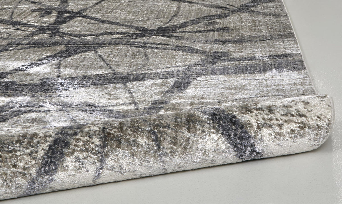 Feizy Kano 3877F Rug in Charcoal/Gray