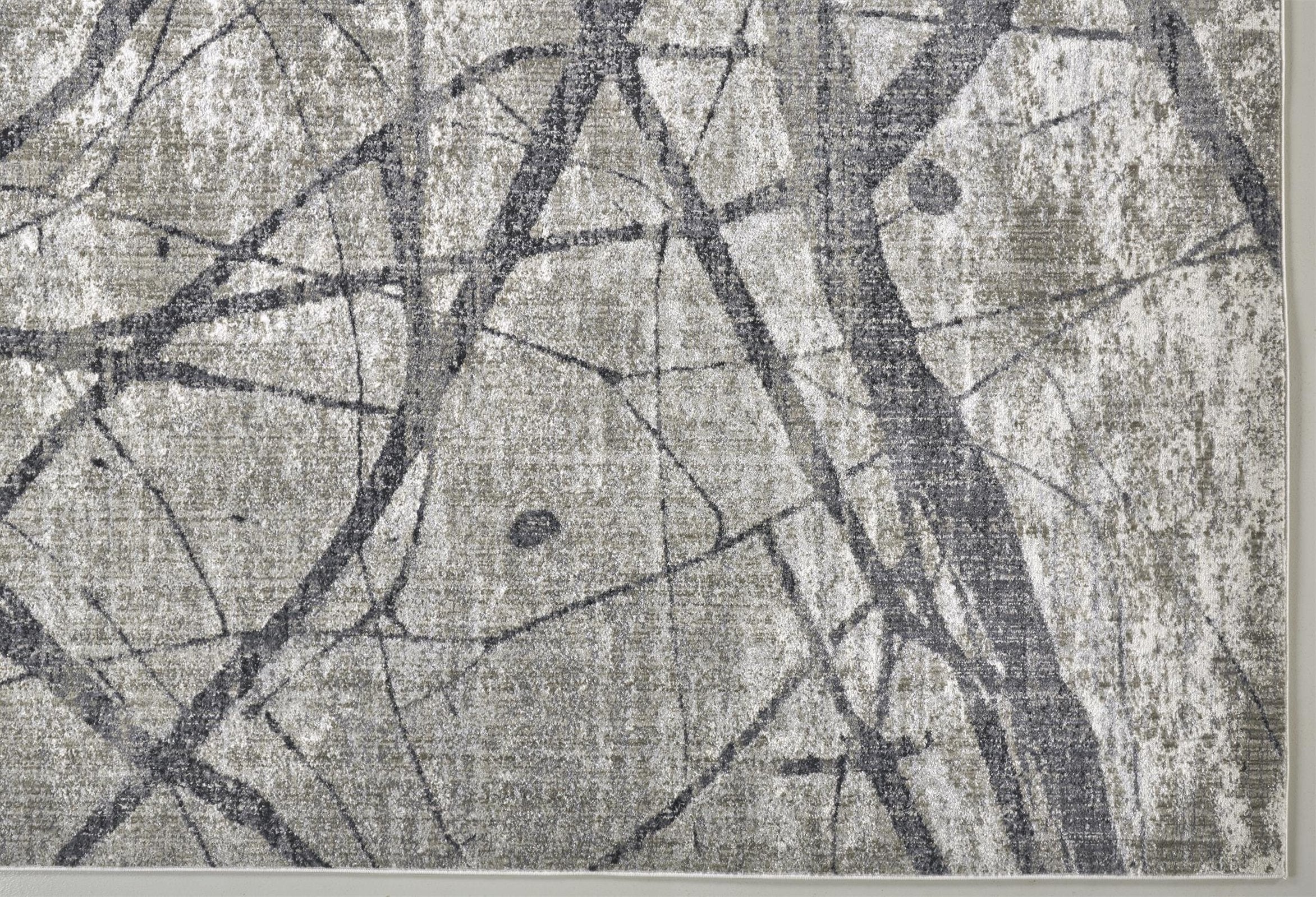 Feizy Kano 3877F Rug in Charcoal/Gray