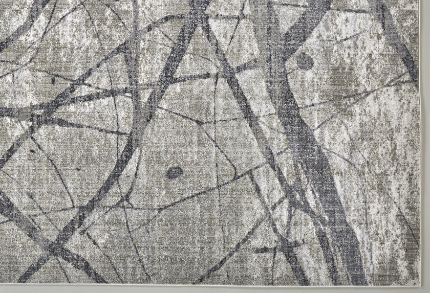 Feizy Kano 3877F Rug in Charcoal/Gray