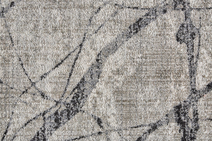 Feizy Kano 3877F Rug in Charcoal/Gray