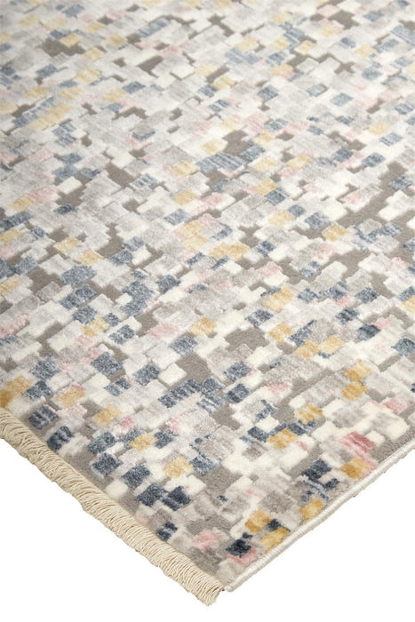 Feizy Kyra 3855F Rug in Ivory / Blue