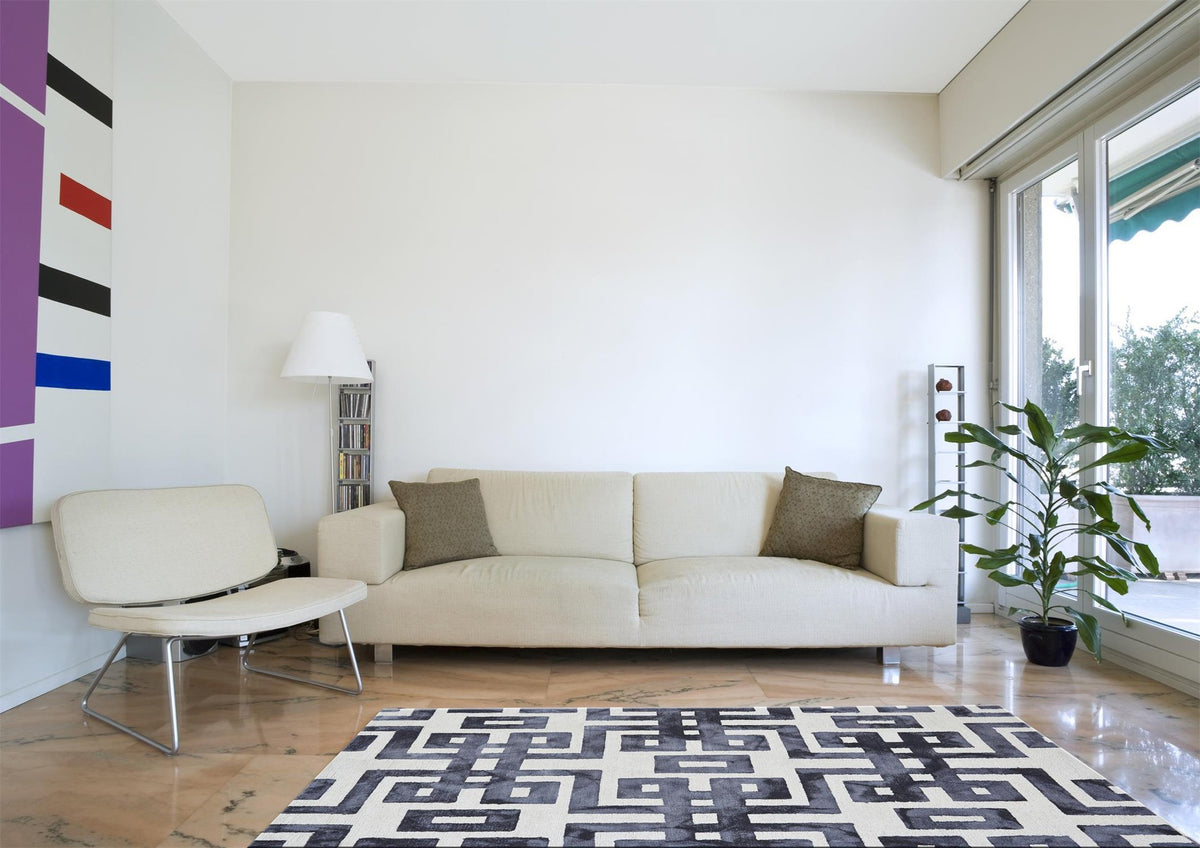Feizy Lorrain 8568F Rug in Noir